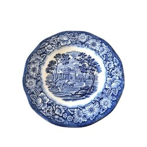 VTG LIBERTY BLUE BY STAFFORDSHIRE PLATE MADE IN ENGLAND. DISCONTINUED PIECE